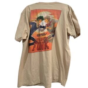 BoxLunch Cowboy Bebop Cowboy Funk Graphic T-Shirt 2X Beige Anime Back Print